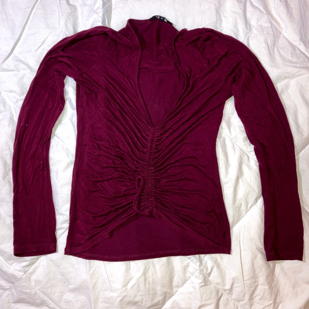 Ribbed purple fitted top